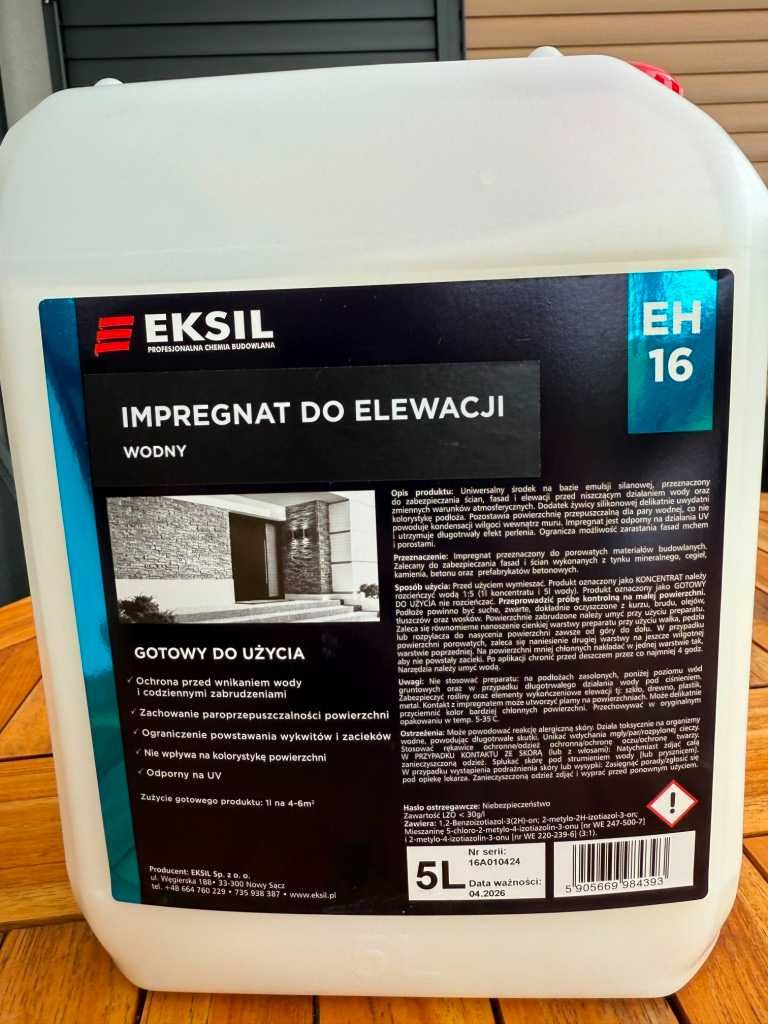 EKSIL EH 16 - Impregnat do elewacji 5L - wodny