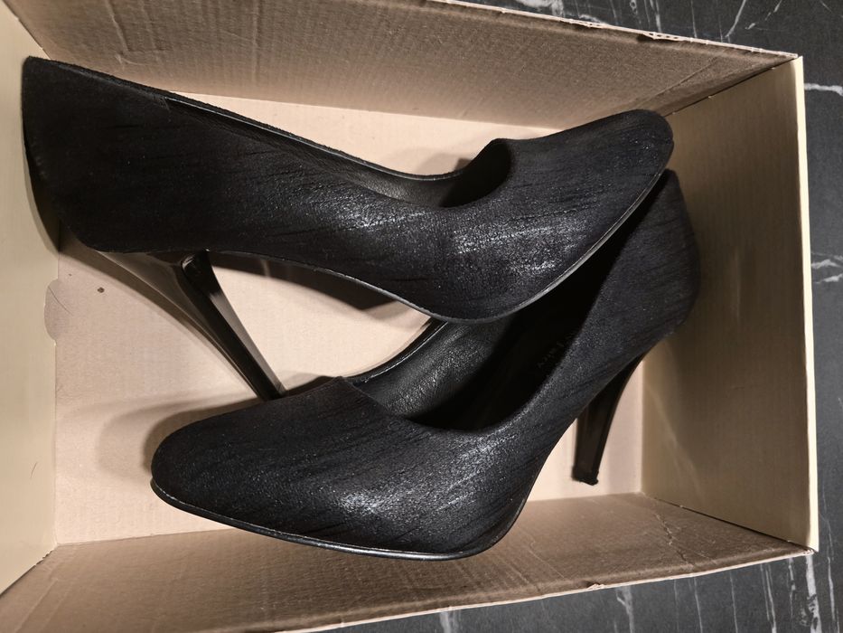 Sukienka na wesele, sylwester 42+szpilki czarne 38