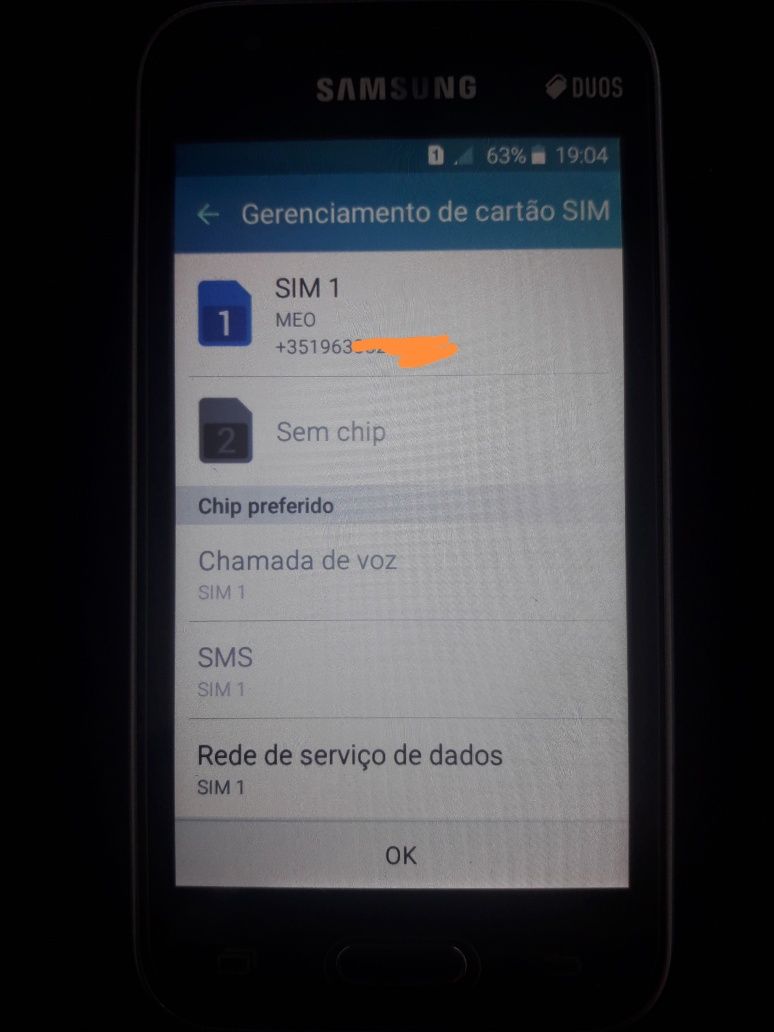 Samsung Galaxy J1 Mini duos ver 5.1.1 - Perfeito para SMS, WhatsApp
