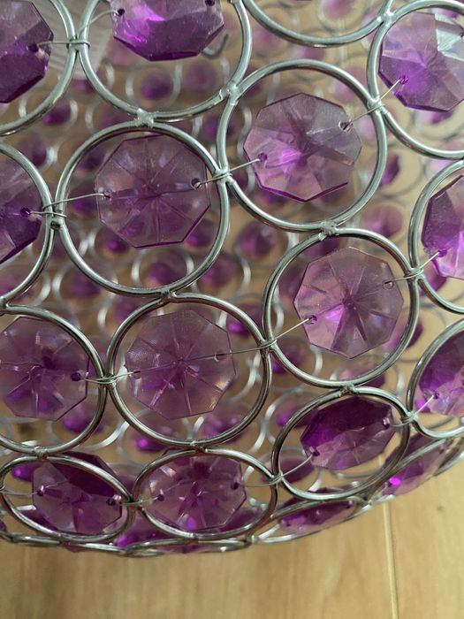 Lampa sufitowa wisząca candellux cristy fiolet