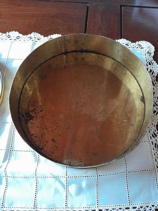 Lata vintage com flores e sinos  - anos 50/70 autêntica decoração