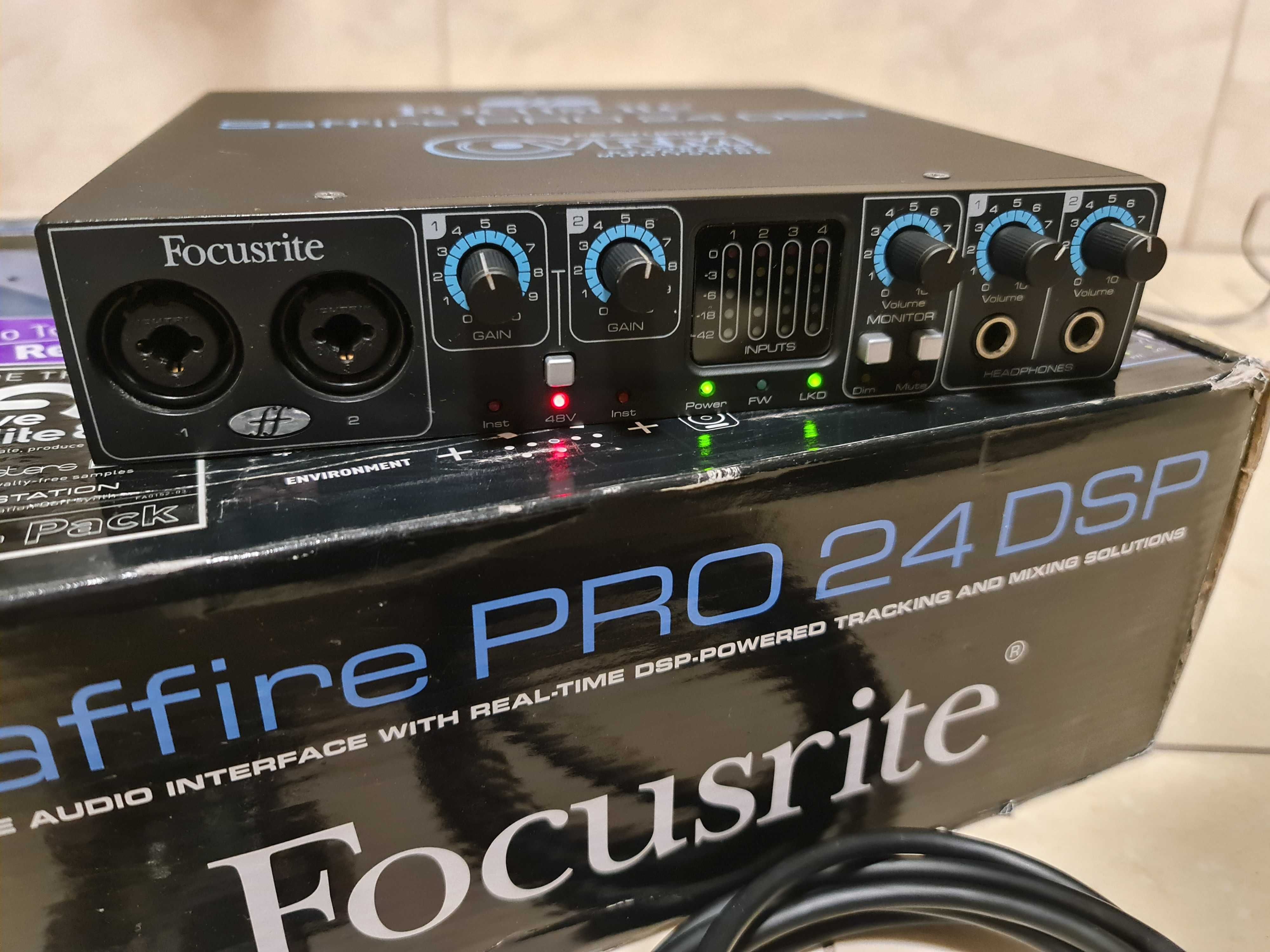 Interfejs audio  Focusrite Saffire Pro 24 DSP plus karta PCie FireWire
