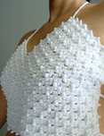 Top  + brincos  com missangas