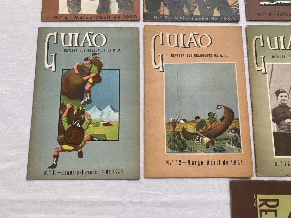 Lote 16 revistas Guião Graduados da Mocidade Portuguesa fascismo 1949
