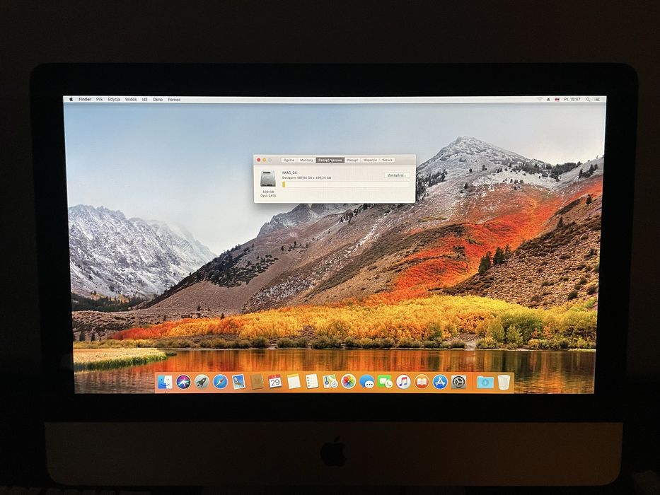 iMac 21 cali 16GB ram 500GB pamięci