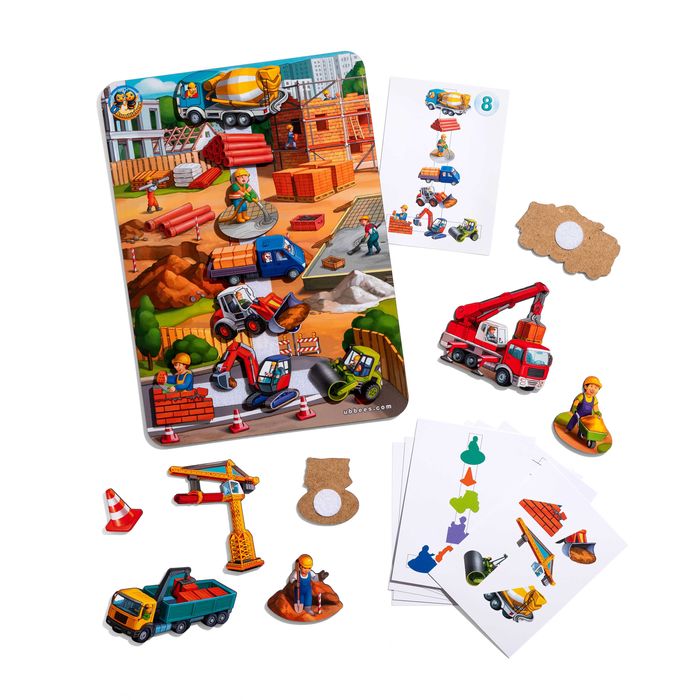 Drewniana gra z rzepami i kartami «Plac budowy»