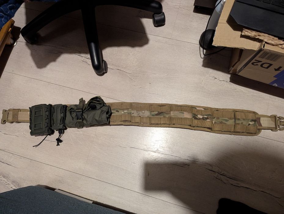 Pas taktyczny pasoszelki kabura 5,56 worek rzutowy  olive green
