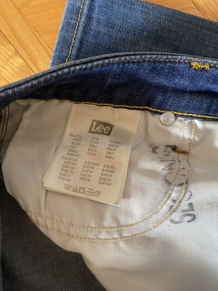 Spodnie rurki jeansowe Lee W28 L33 damskie jasne