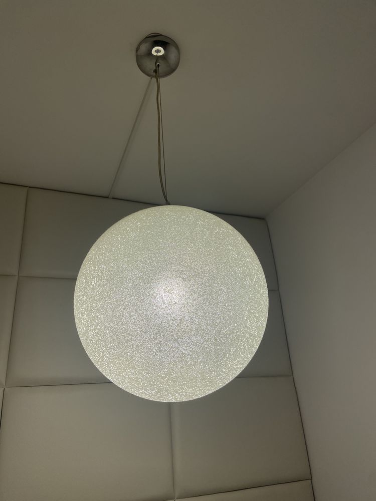 Zyrandol lampa sufitowa okragla krysztalki biala