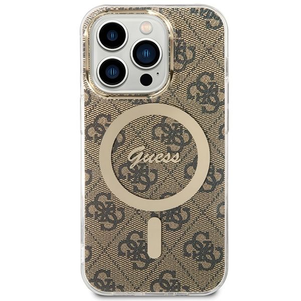 Guess GUHMP15LH4STW iPhone 15 Pro6.1" brązowy/brown hardcase IML 4