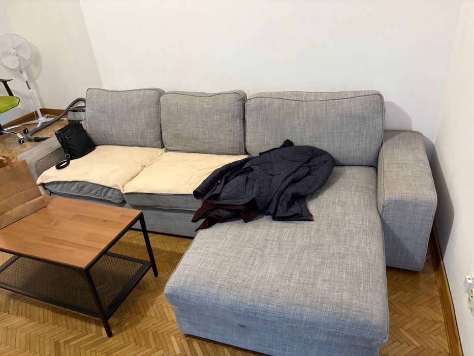 Kanapa narożnik szary