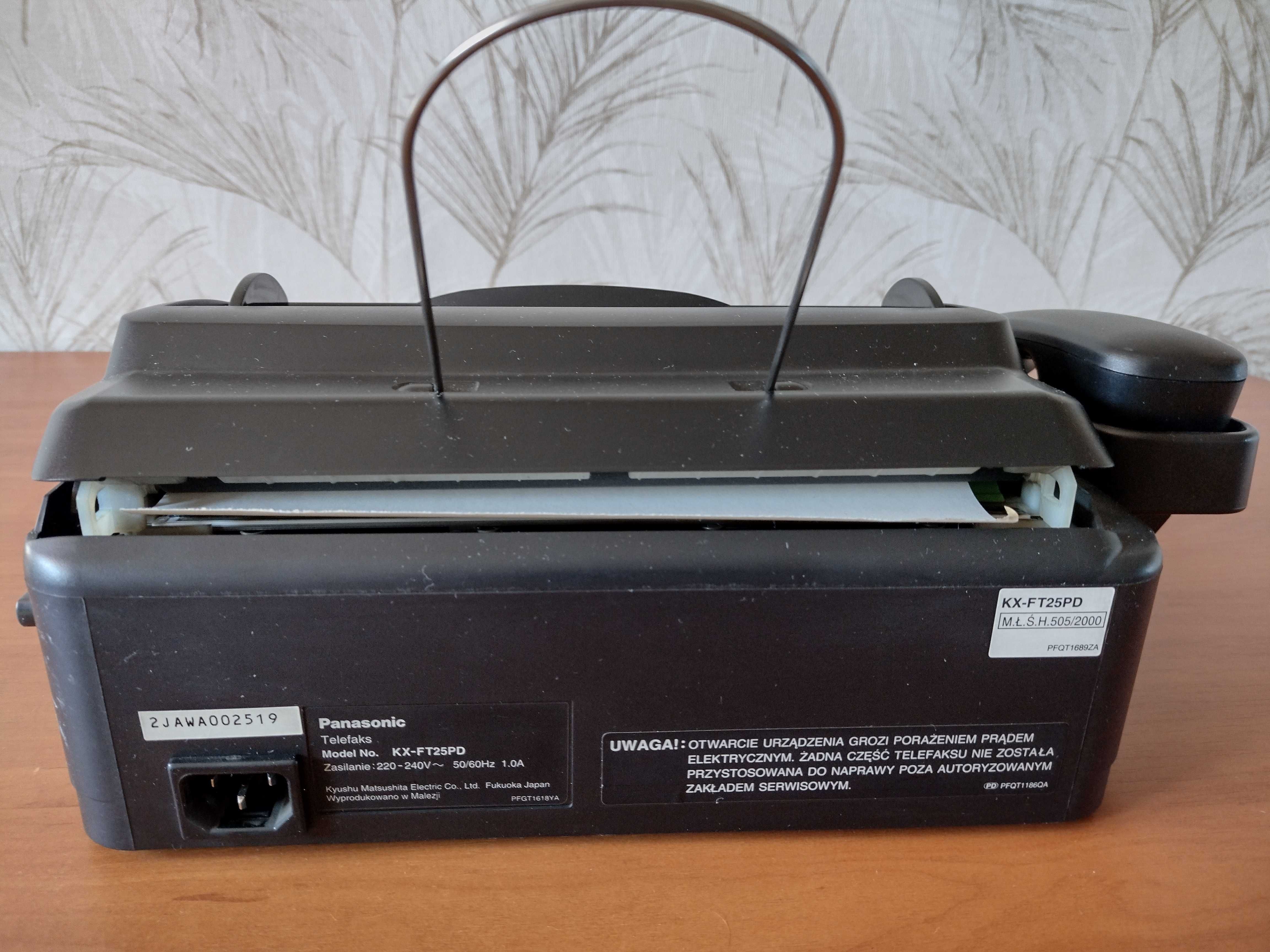 telefaks z aparatem zgłoszeniowym Panasonic KX-FT 25 PD