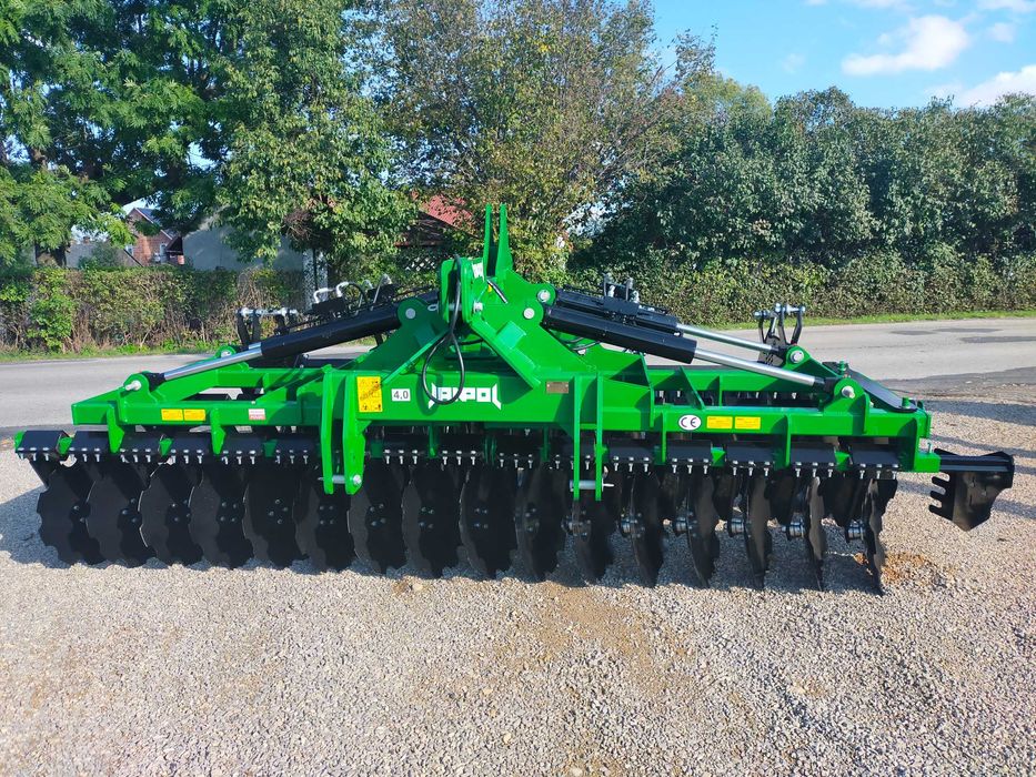 brona talerzowa hydrauliczna JANPOL SHREK 5m/4m 560 talerz daszek 600