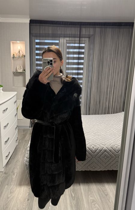 Шуба мутон+норка