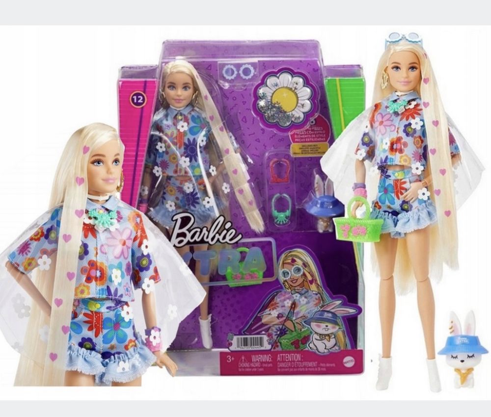Nowa lalka z akcesoriami Mattel Barbie Extra