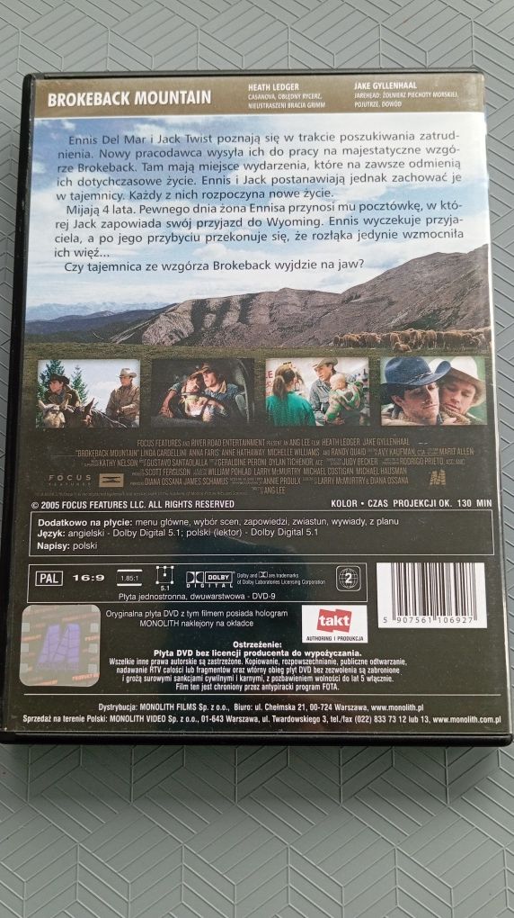 DVD / dramat Tajemnica Brokeback Mountain