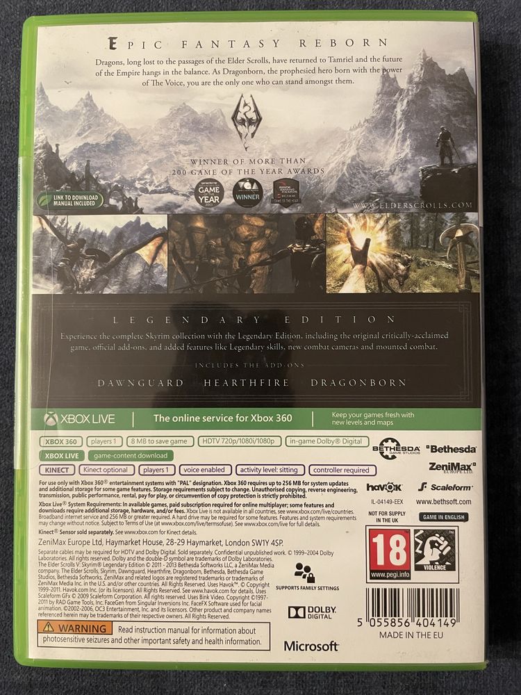 Gra The Elder Scrolls V Skyrim Legendary Edition