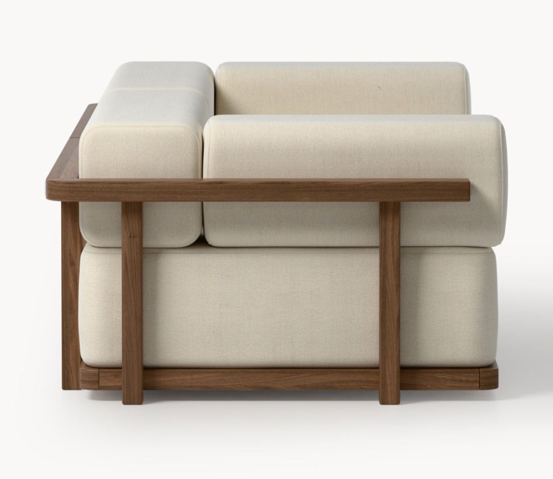Sofa ogrodowa z drewna akacjowego Matheus 2-osobowa Westwing
