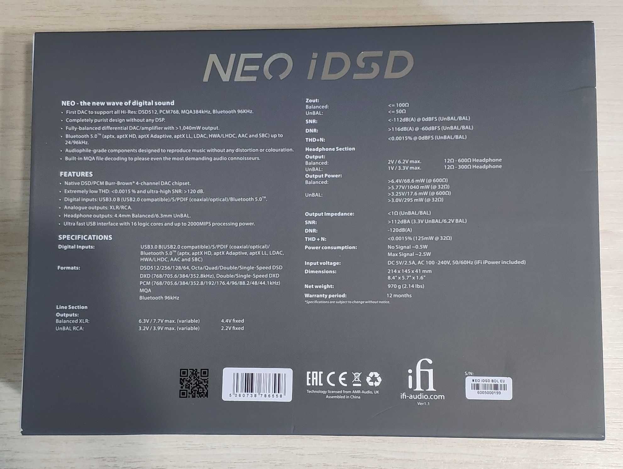 iFi NEO iDSD – усилитель для наушников, ЦАП, предусилитель