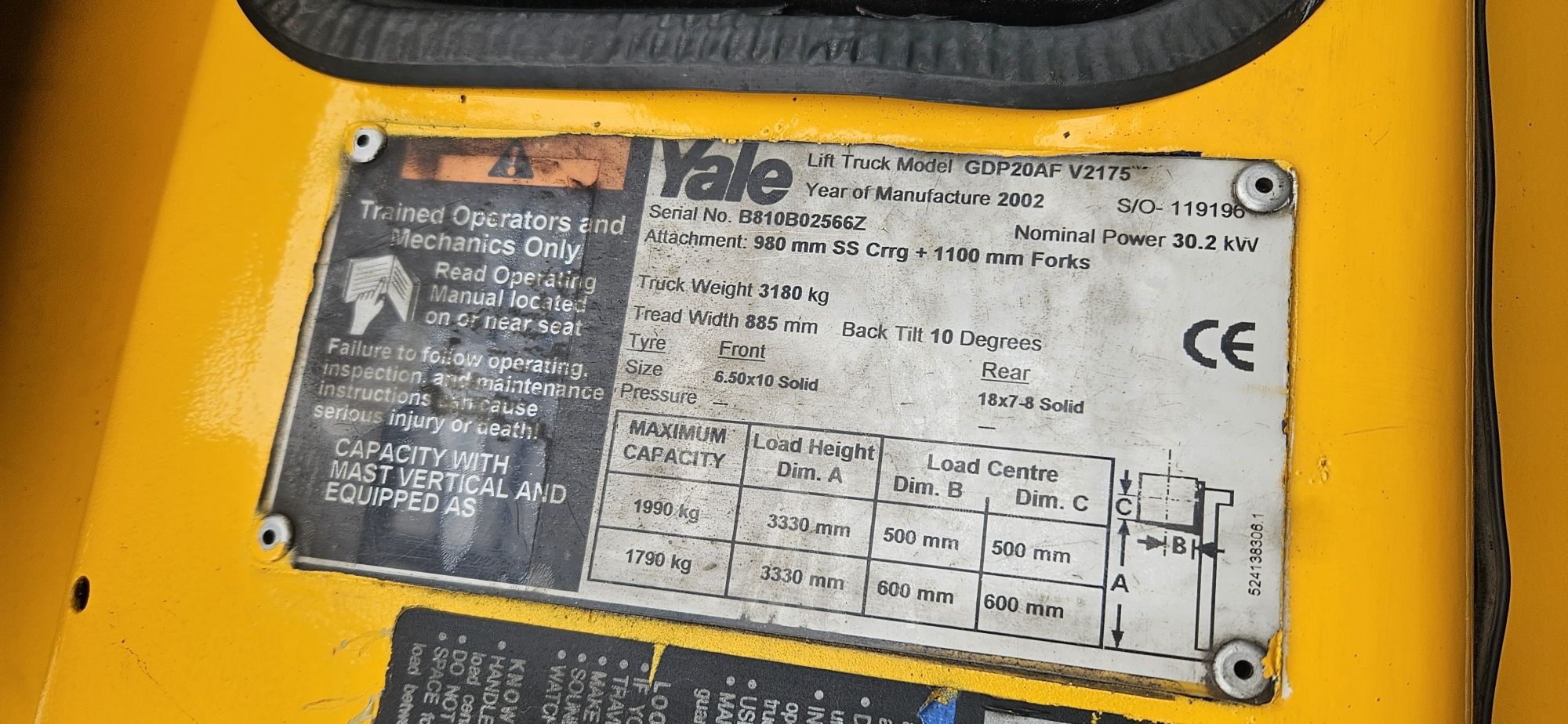Wózek Widłowy Yale GDP 20AF diesel