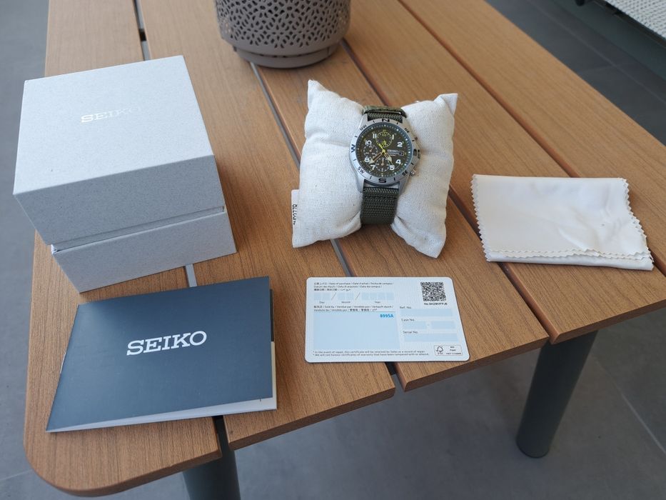 Relógio Seiko Cronógrafo 7T92-0DX0- estilo militar
