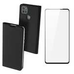 Etui Dux Ducis + Szkło Pełne Do Motorola Moto G9 Power Czarny