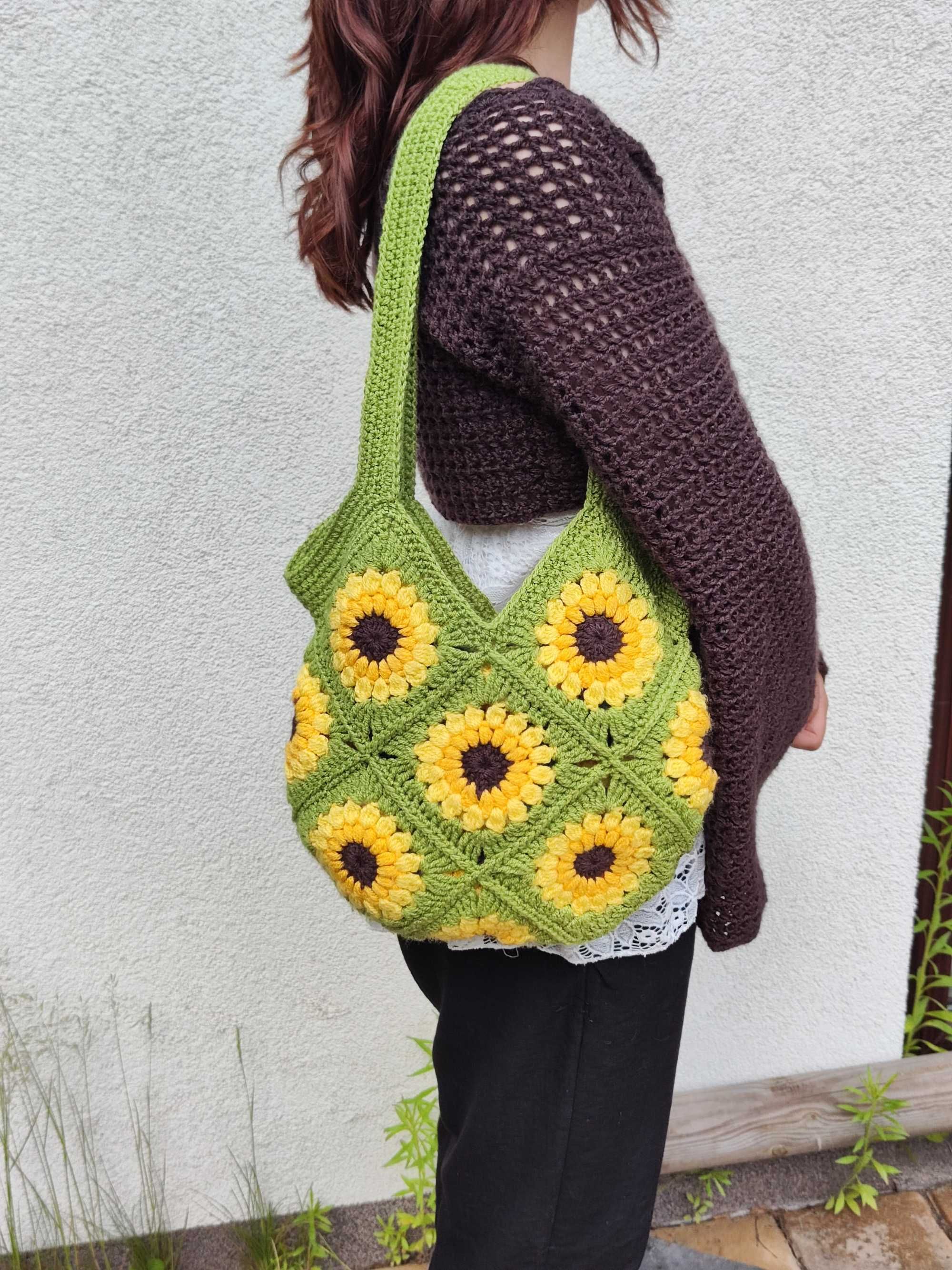 Torebka na szydełku, torba hand made!