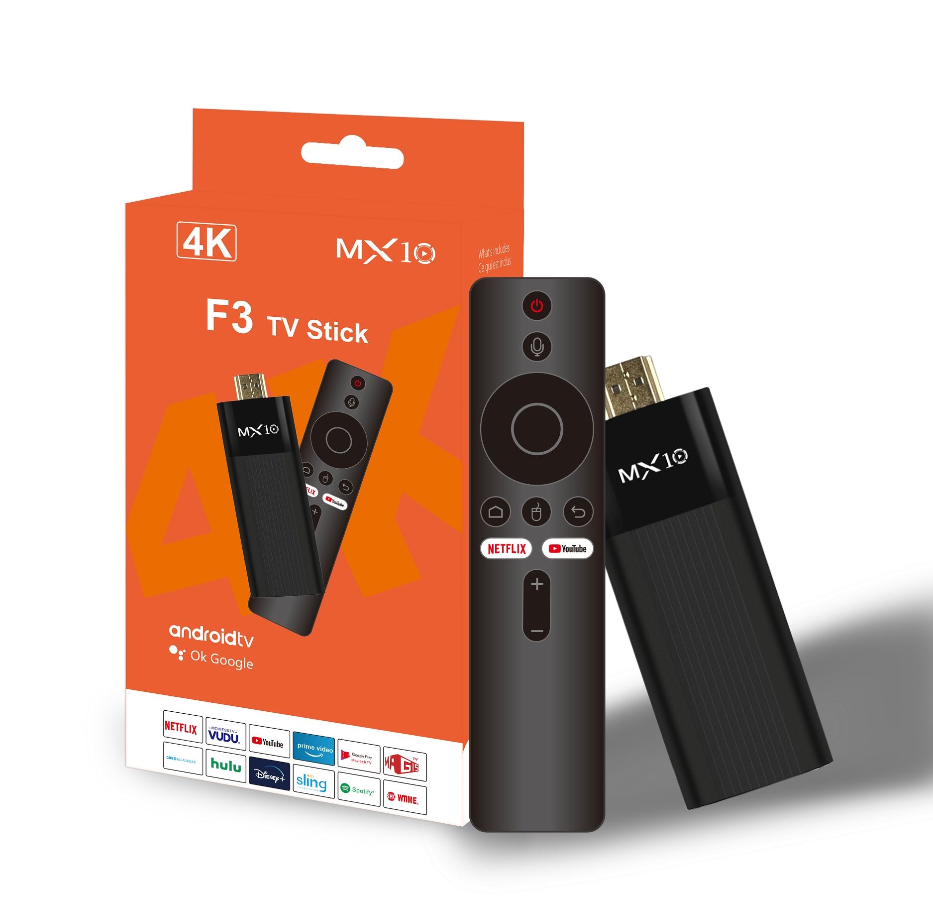 Смарт приставка TV stick стік з пультом 4к