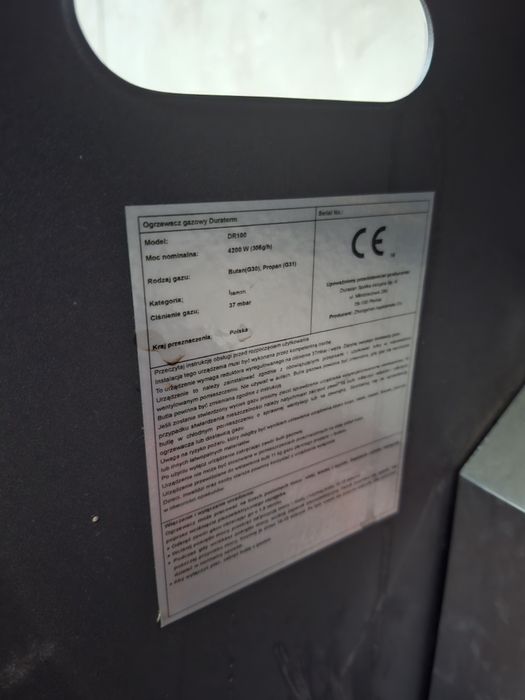 Piecyk gazowy ,Słoneczko 4,2KW  na butle gazową 11kg