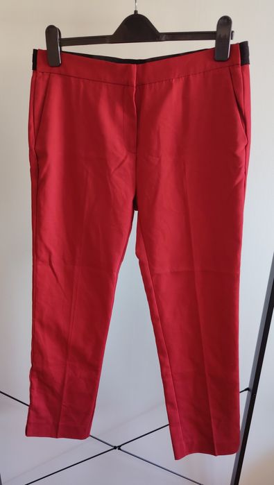Nowe czerwone spodnie damskie cygaretki L/XL