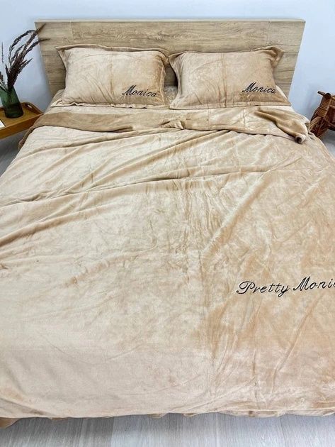 Супер комплект велюрової постільної білизни Моніка ,Євро