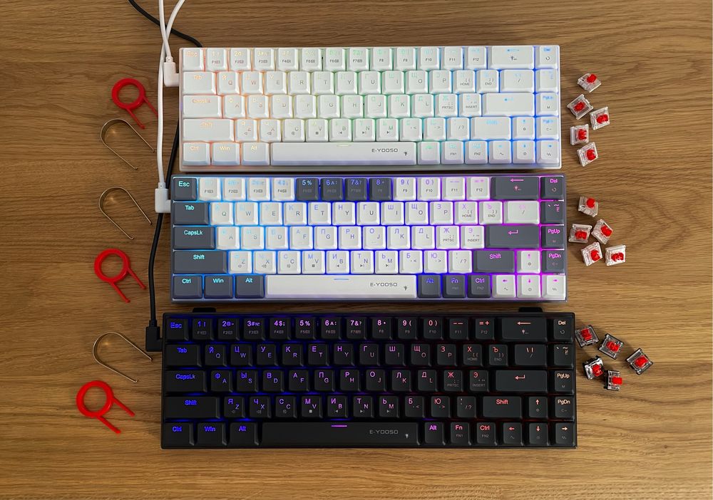 НОВІ Механічні Клавіатури E-YOOSO A68RGB (RED SWITCH)