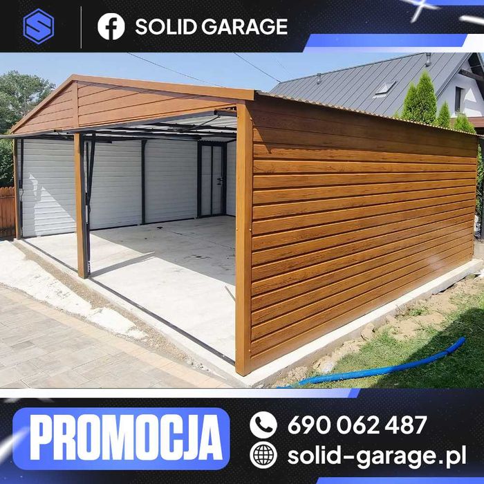 Drewnopodobny garaż schowek na narzędzia garaz blaszany 7x5m |9x6|