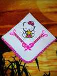 Fralda bordada "Hello Kitty"