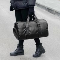 Дорожная спортивная сумка с отделом для обуви из эко кожа на 31 л