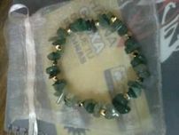 Pulseira pedra natural verde