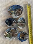 Muszle 5 szt. zdobione decoupage
