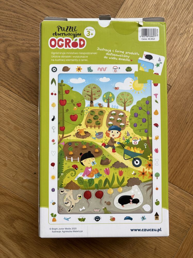 Duze Puzzle obserwacyjne CzuCzu Ogród 40 elementow