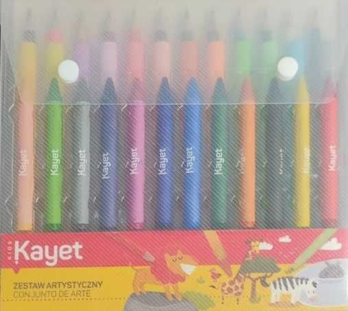 Zestaw artystyczny KAYET 36 el. kredki markery woskowe nowy