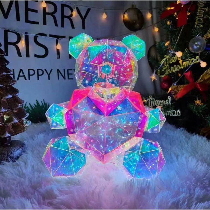 Світлодіодний нічник Teddy 40см Ведмедик з серцем від USB