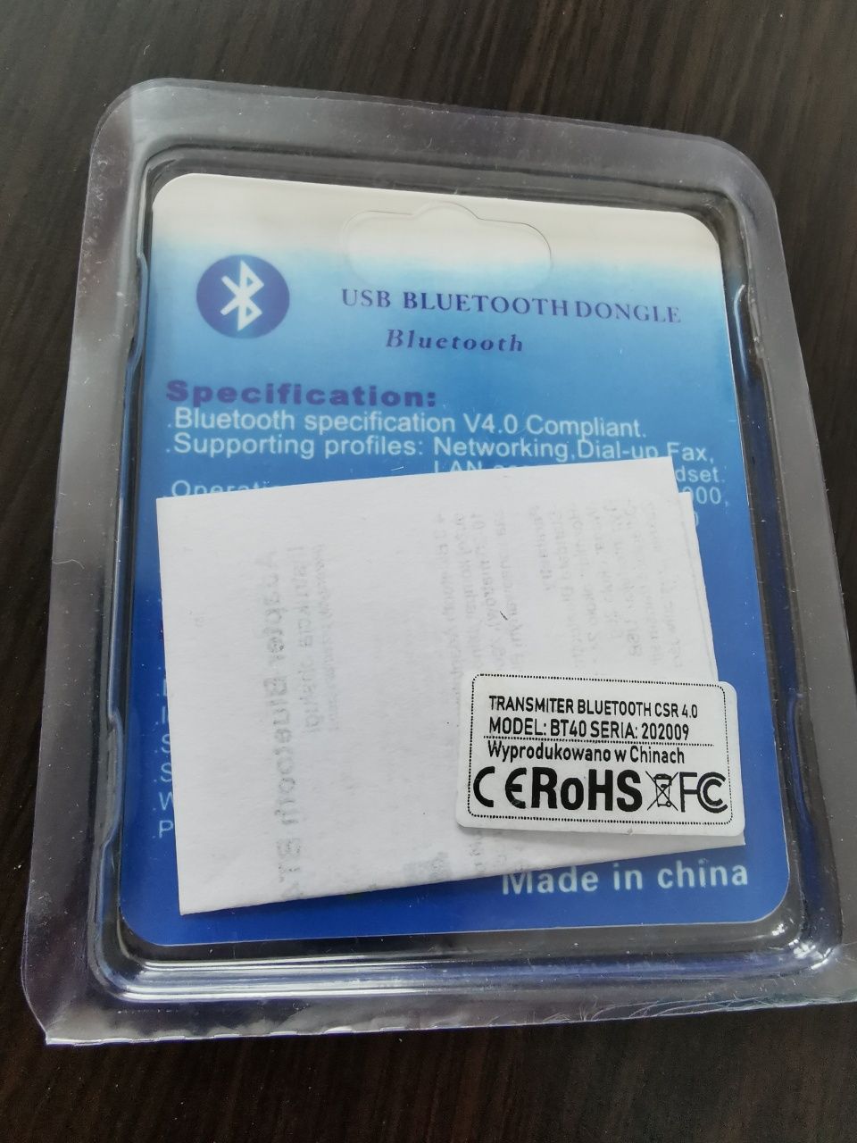 Nowy adapter Bluetooth CSR 4.0 Dongle