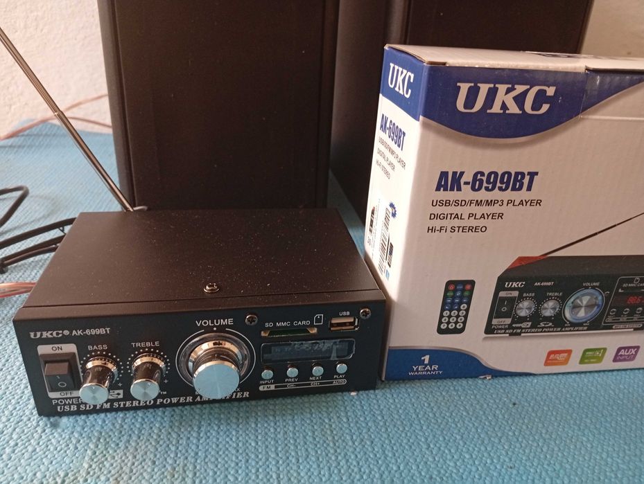 Усилитель звука UKC AK-699BT с USB, Bluetooth,с FM,  + 2 колонки