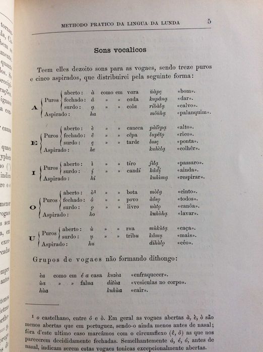 Methodo pratico para fallar a lingua da Lunda, 1890. Raro exemplar