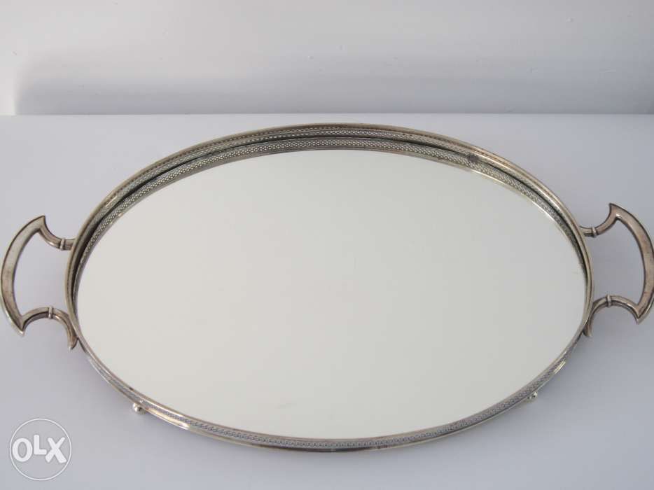 zabytkowa srebrna taca