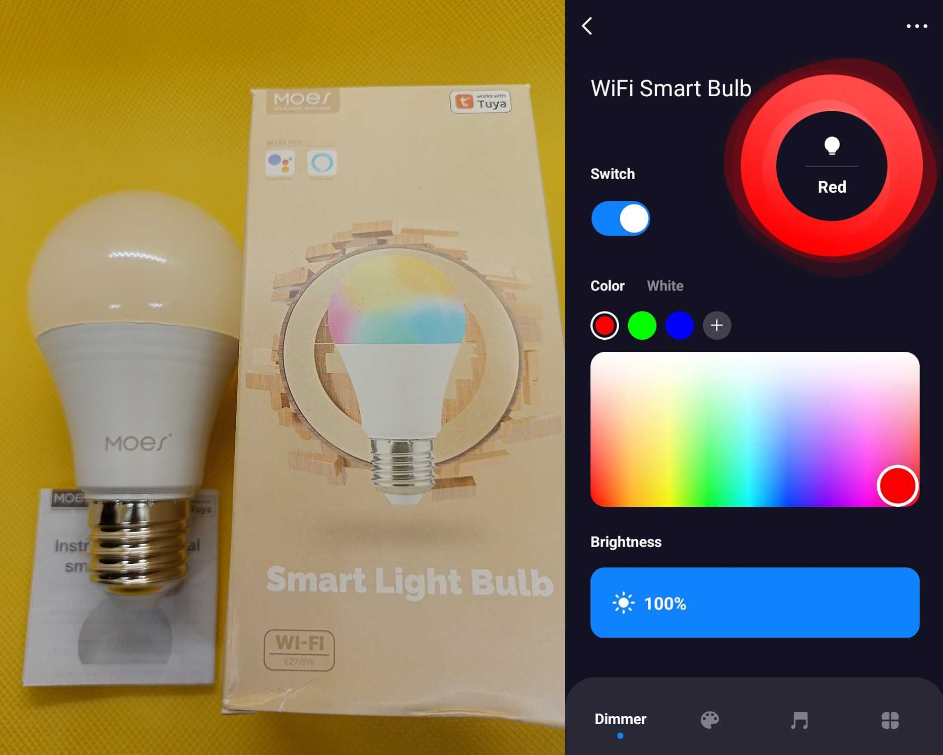 Розумна лампа Zigbee WI-FI Bluetooth MOES E27 GU10