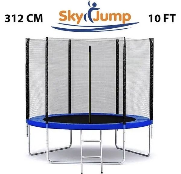 Самовивіз! Батут SkyJump 312 см. з захисною сіткою і драбинкою