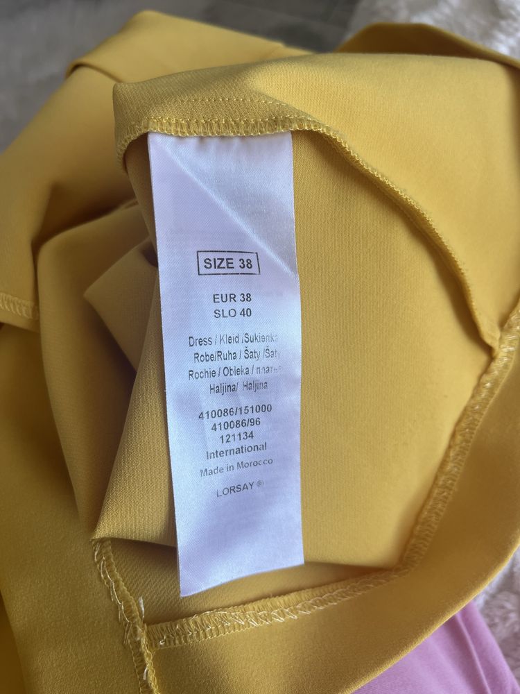 żółta elegancka sukienka orsay