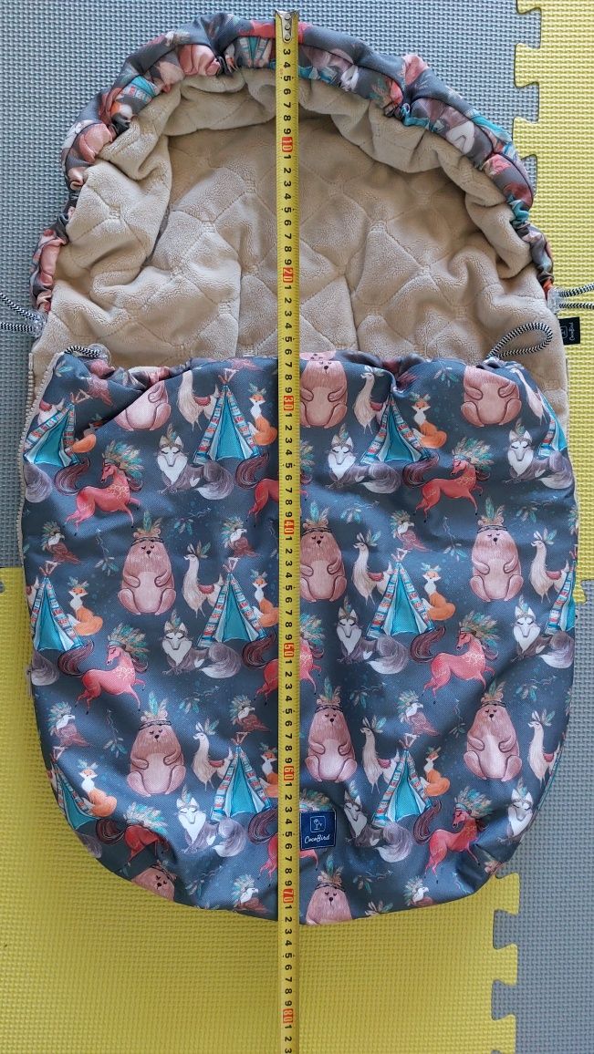 Śpiworek, mufki, poduszka do wózka BOHO Sand