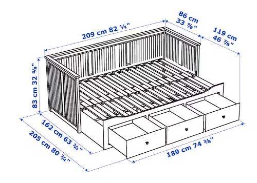 IKEA HEMNES Łóżko Leżanka z 3 szufladami, 2 materace, białe Transport