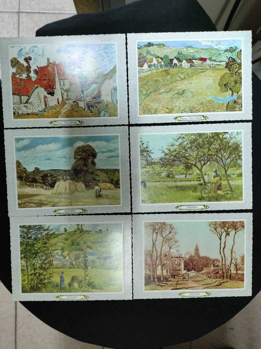 coleçao 18 postais de grandes pintores mundiais